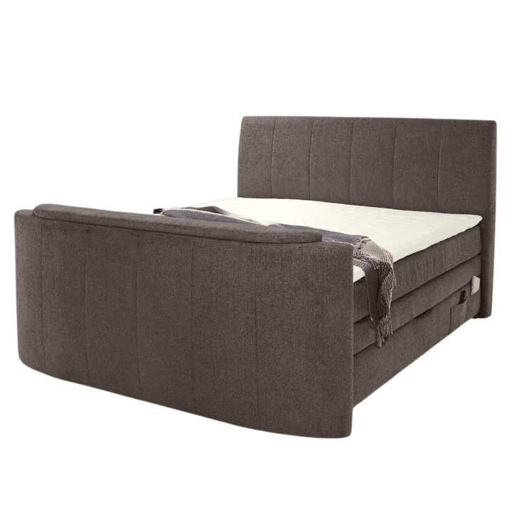 Lit Boxspring 180 x 200 cm Bel Air chenille gris foncé