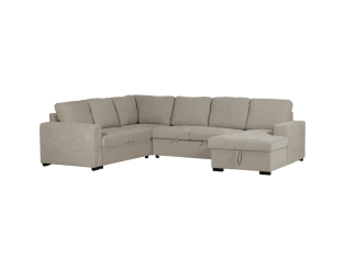 Salon d'angle Olivia convertible avec coffre de rangement