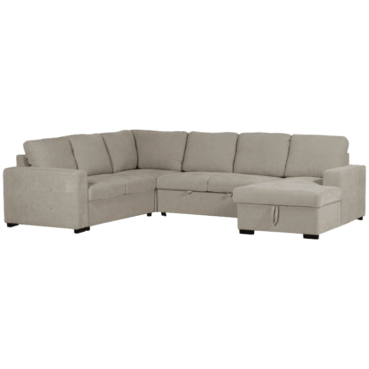 Salon d'angle Olivia convertible avec coffre de rangement