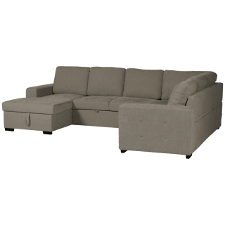 Salon d'angle Olivia convertible avec coffre de rangement