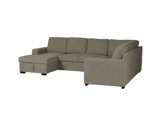 Salon d'angle Olivia convertible avec coffre de rangement