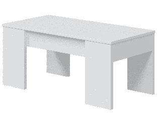 Table basse avec plateau relevable Blanc