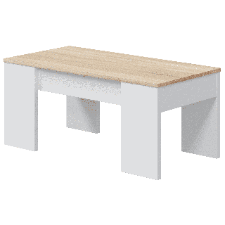 Table basse à plateau relevable Chêne canadian