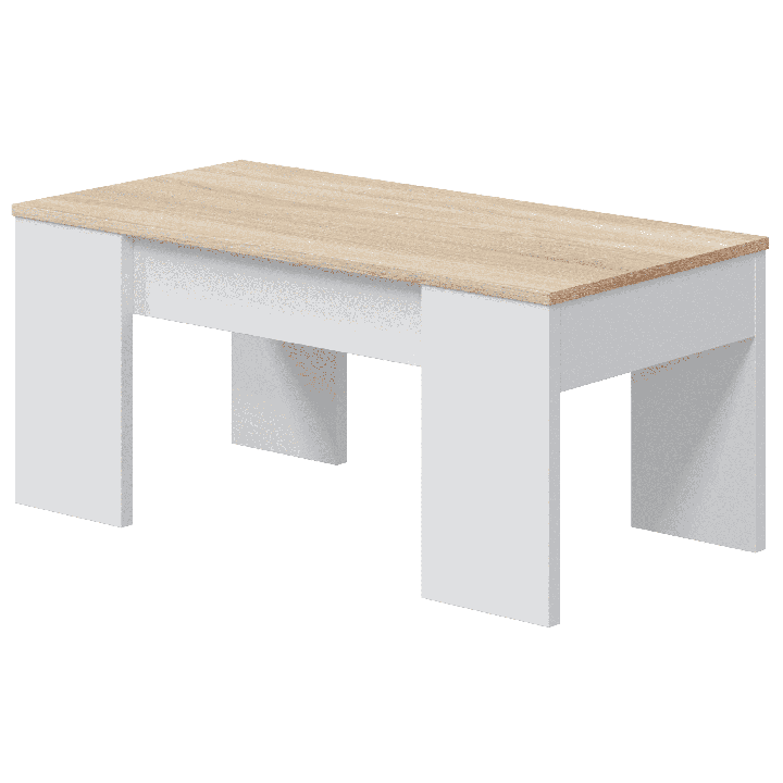 Table basse à plateau relevable Chêne canadian