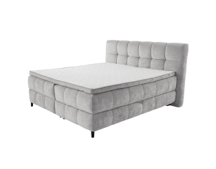 Lit Boxspring 180 cm Molly chenille gris clair