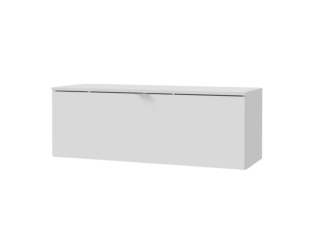 Meuble tv suspendu 100 cm Libertad blanc brillant