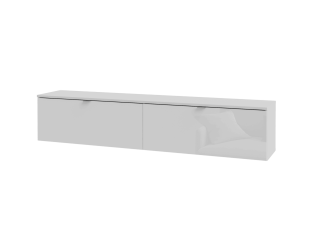 Meuble tv suspendu 180 cm Libertad blanc brillant