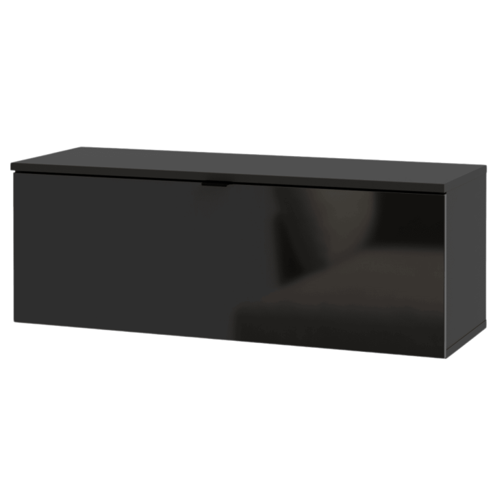 Meuble tv Libertad noir brillant
