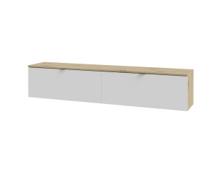 Meuble tv suspendu Libertad 180 cm artisan et blanc