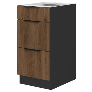 Bas 60 cm 3 tiroirs Monza noyer