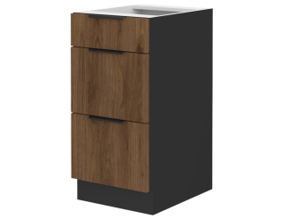 Bas 60 cm 3 tiroirs Monza noyer