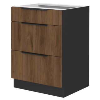 Bas 60 cm Casserolier Monza noyer