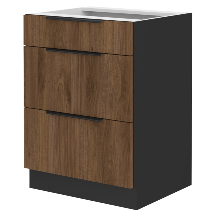 Bas 60 cm Casserolier Monza noyer