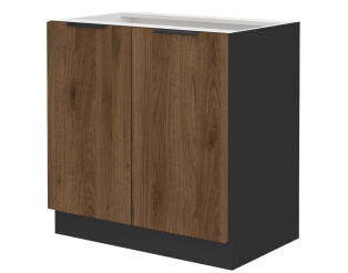 Bas 80 cm 2 portes Monza noyer