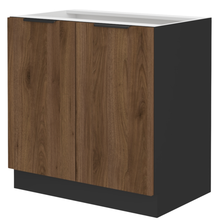 Bas 80 cm 2 portes Monza noyer