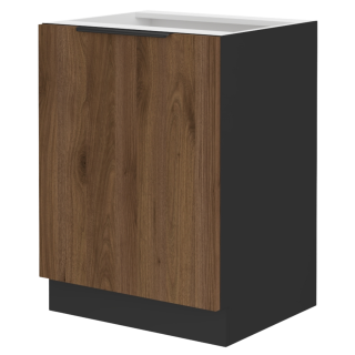 Bas 60 cm 1 porte Monza noyer