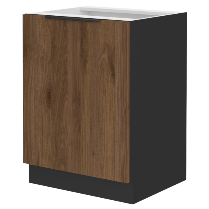 Bas 60 cm 1 porte Monza noyer