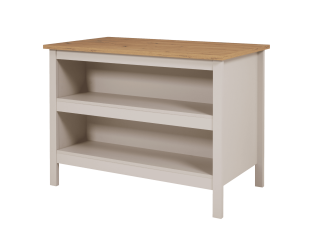 Table bar avec rangement  Emmilia Chêne artisan et cachemire