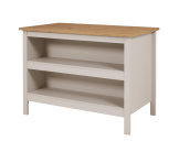 Table bar avec rangement  Emmilia Chêne artisan et cachemire