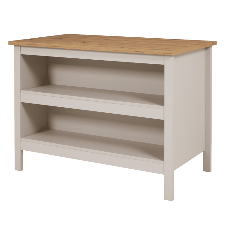 Table bar avec rangement  Emmilia Chêne artisan et cachemire