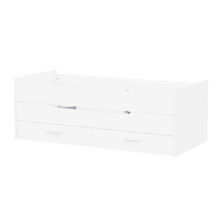Lit gigogne Twist 90 x 200 cm blanc