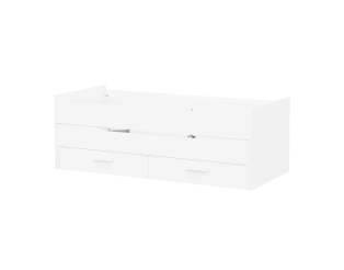 Lit gigogne Twist 90 x 200 cm blanc