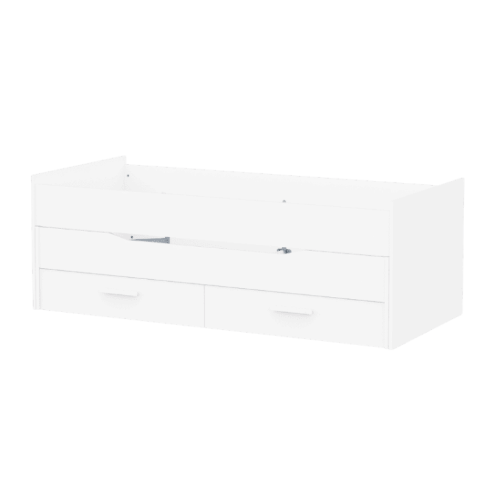 Lit gigogne Twist 90 x 200 cm blanc