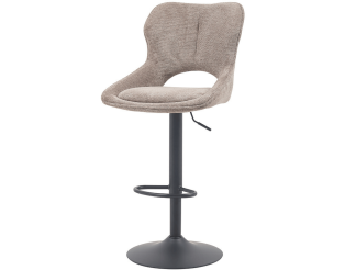 Chaise de bar Mori tissu Poivre