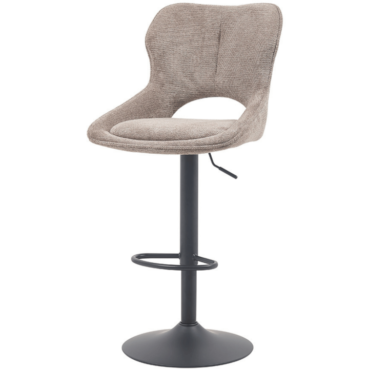 Chaise de bar Mori tissu Poivre