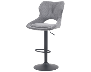 Chaise de bar Mori tissu gris foncé