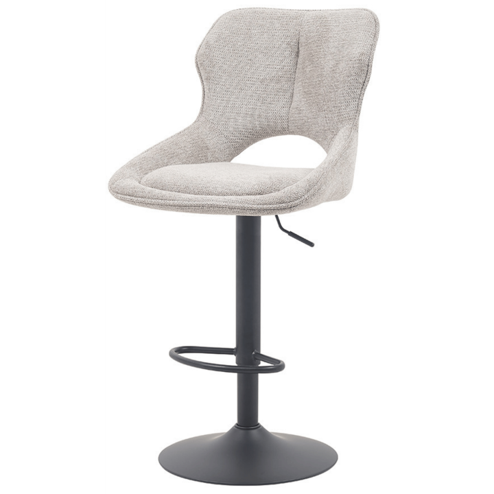 Chaise de bar Mori tissu gris clair