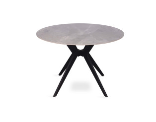 Table Appolo 110 cm pierre brillante gris