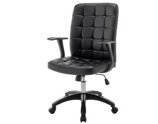 Chaise de bureau Luka Noir Pu