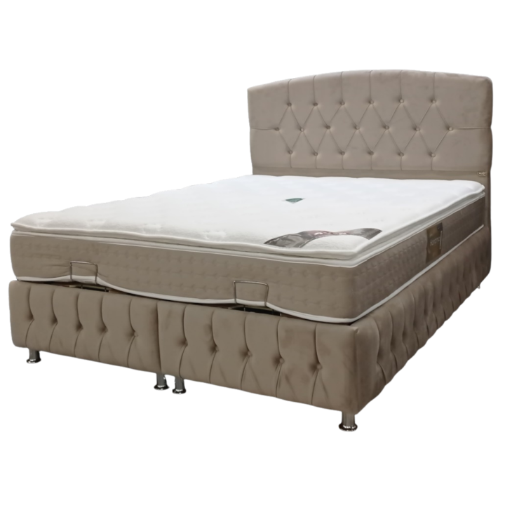 Lit complet Madrid Beige 140 x 200 cm