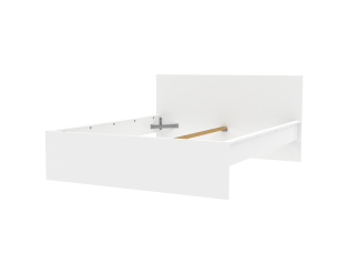 Lit 140 x 190 cm Mosaik blanc ( sur commande )