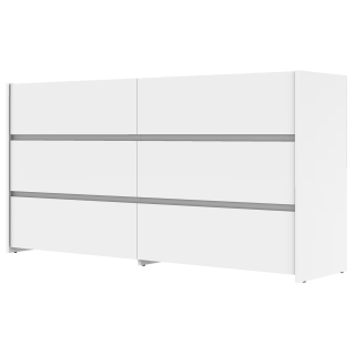 Commode 6 tiroirs Mosaik blanc ( sur commande )