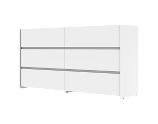 Commode 6 tiroirs Mosaik blanc ( sur commande )
