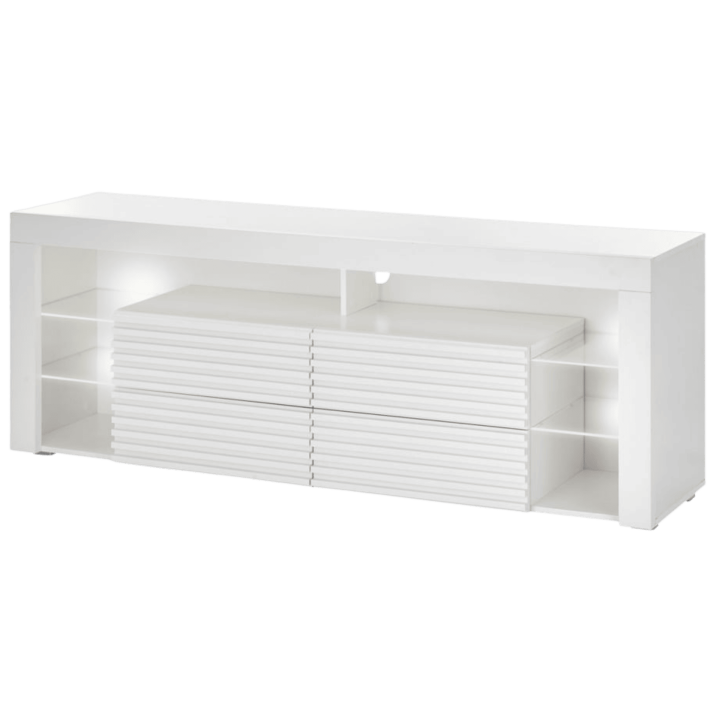 Meuble tv avec LED Goal blanc