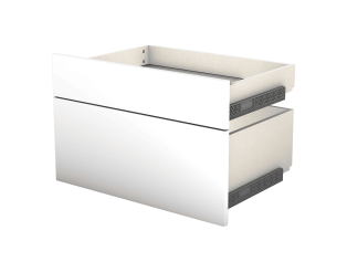 Casa - Tiroir double avec entourage L 60 cm - Blanc