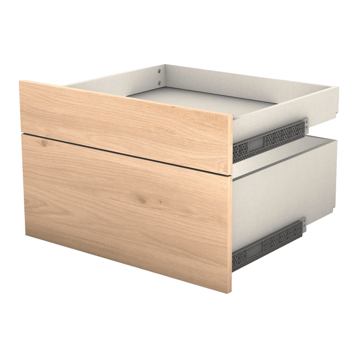 Casa - Tiroir double avec entourage L 60 cm Chêne hickory