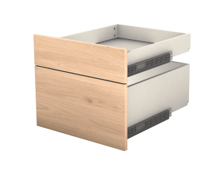 Tiroir double avec entourage Casa - L 45 cm Chêne hikory