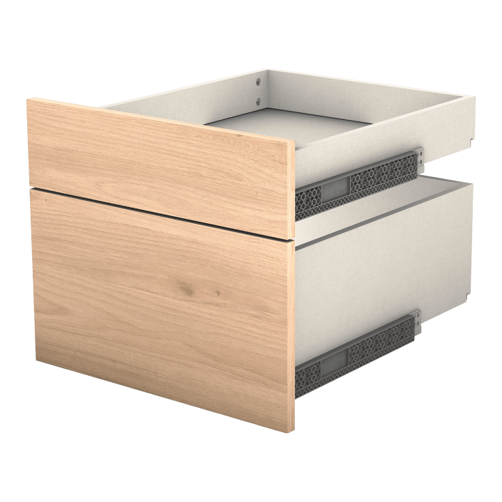 Tiroir double avec entourage Casa - L 45 cm Chêne hikory