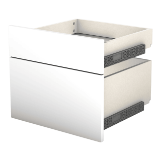 Tiroir Casa double avec entourage L 45 cm Blanc