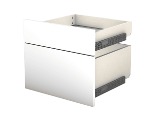 Tiroir Casa double avec entourage L 45 cm Blanc