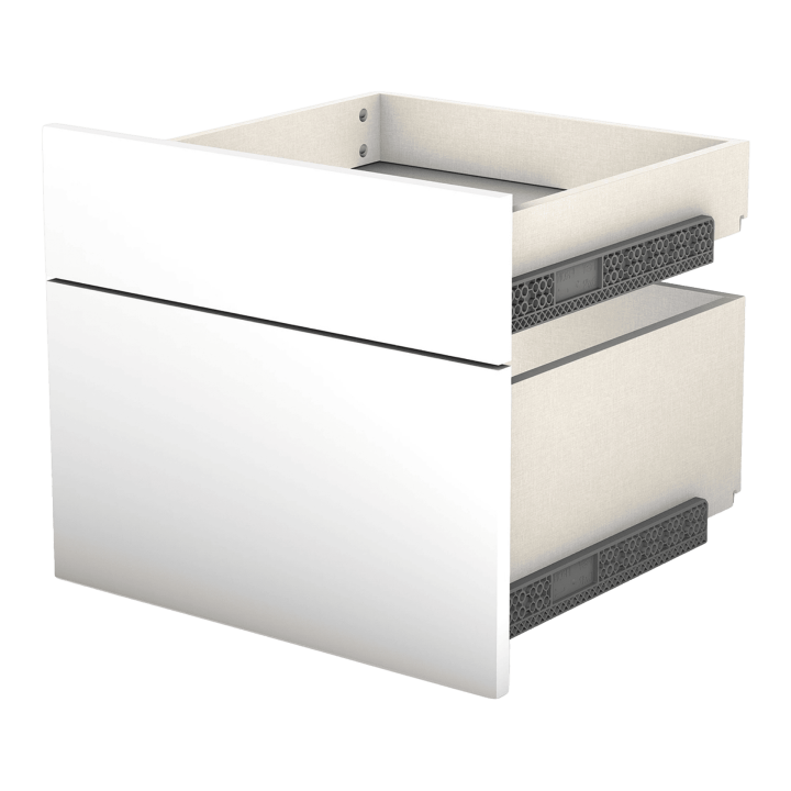Tiroir Casa double avec entourage L 45 cm Blanc