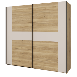 Armoire Bellevue 220 cm avec Lot de 3 étagères