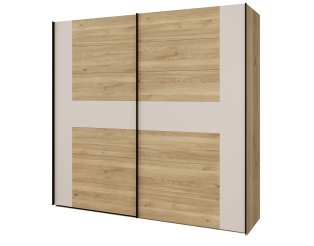Armoire Bellevue 220 cm avec Lot de 3 étagères