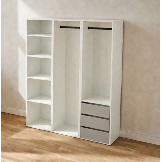 Meuble de rangement Casa 180 cm en blanc