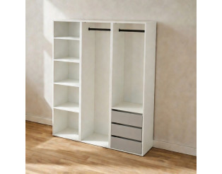 Meuble de rangement Casa 180 cm en blanc