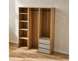 Meuble de rangement Casa 180 cm chêne hikory